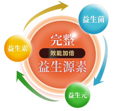 完整益生源素說明圖示