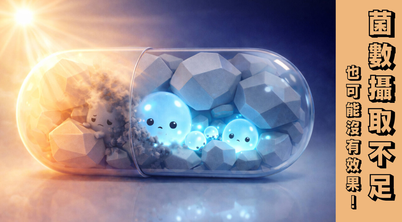 益生菌菌數攝取不足也會沒效果